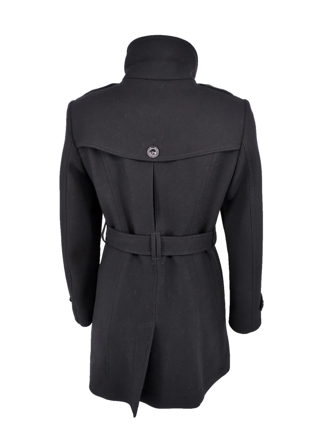 Burberry Coat UK 4 XS S Black Virgin Wool Cashmere USA 2 IT 36