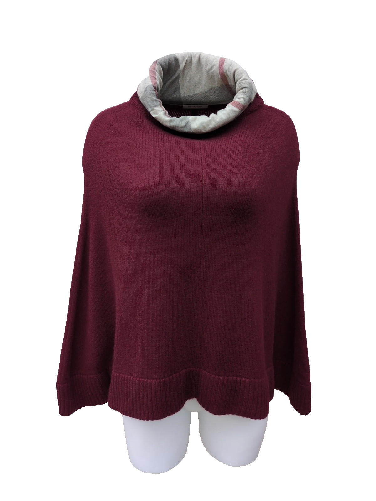 Burberry Womens 100% Cashmere One Size Cape Jumper S M 4 6 8 10