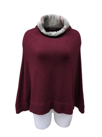 Burberry Womens 100% Cashmere One Size Cape Jumper S M 4 6 8 10