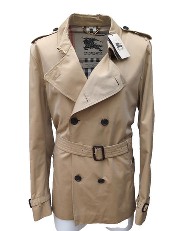 Burberry Trench Coat Kensington Honey IT 58 XL XXL 48" Chest  Short New BNWT