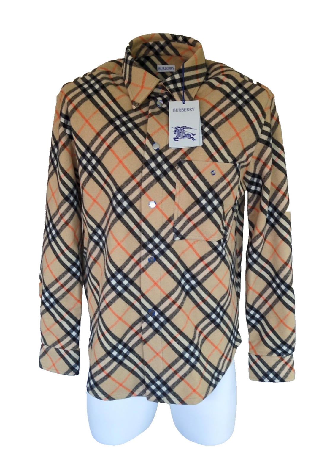 Burberry 100% Wool Overshirt Nova Check M Medium IT 50 UK 40" Chest BNWT 2025