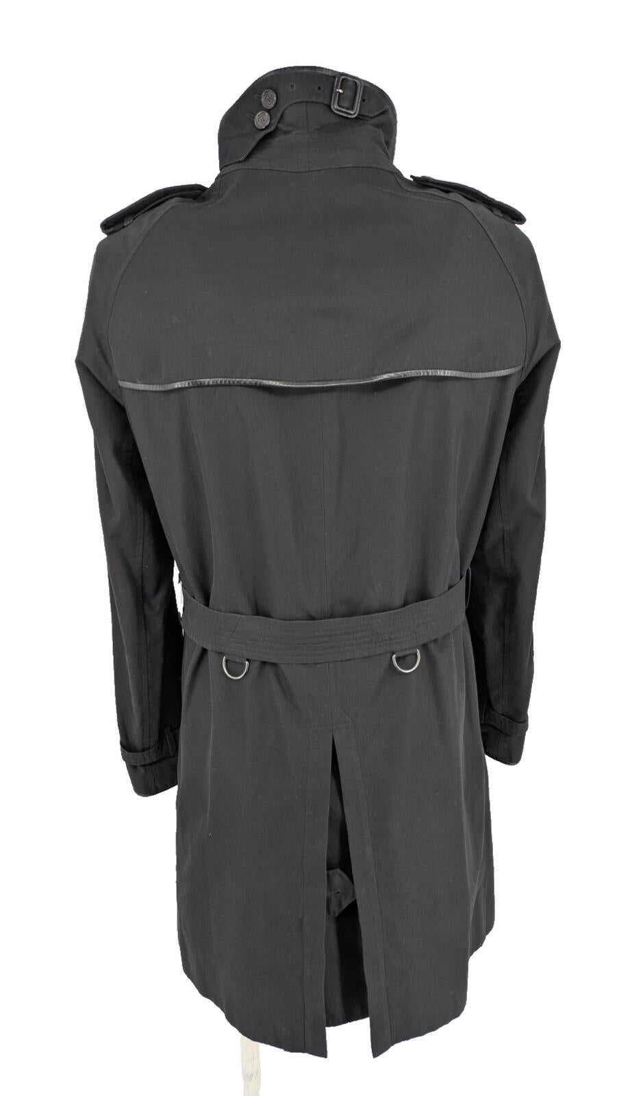 Burberry Trench Coat Kensington Black IT 50 Bespoke Medium 40" Chest