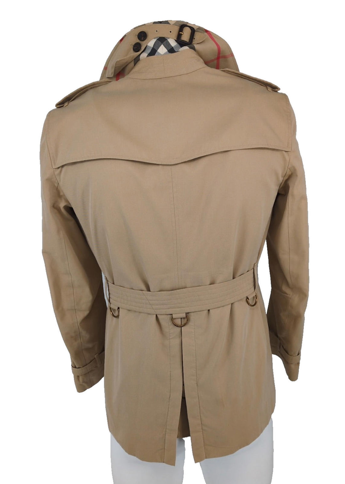 Burberry Trench Coat Kensington Honey IT 48 S 38" Chest Short Length Small Mens