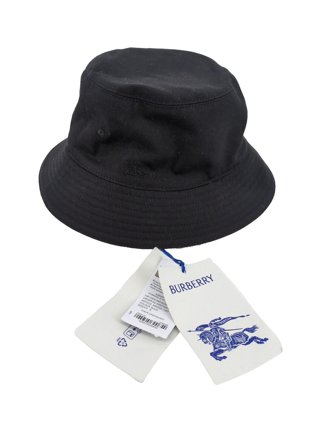 Burberry Hat Black Check Lined Reversible S Small Cap Sun Hat