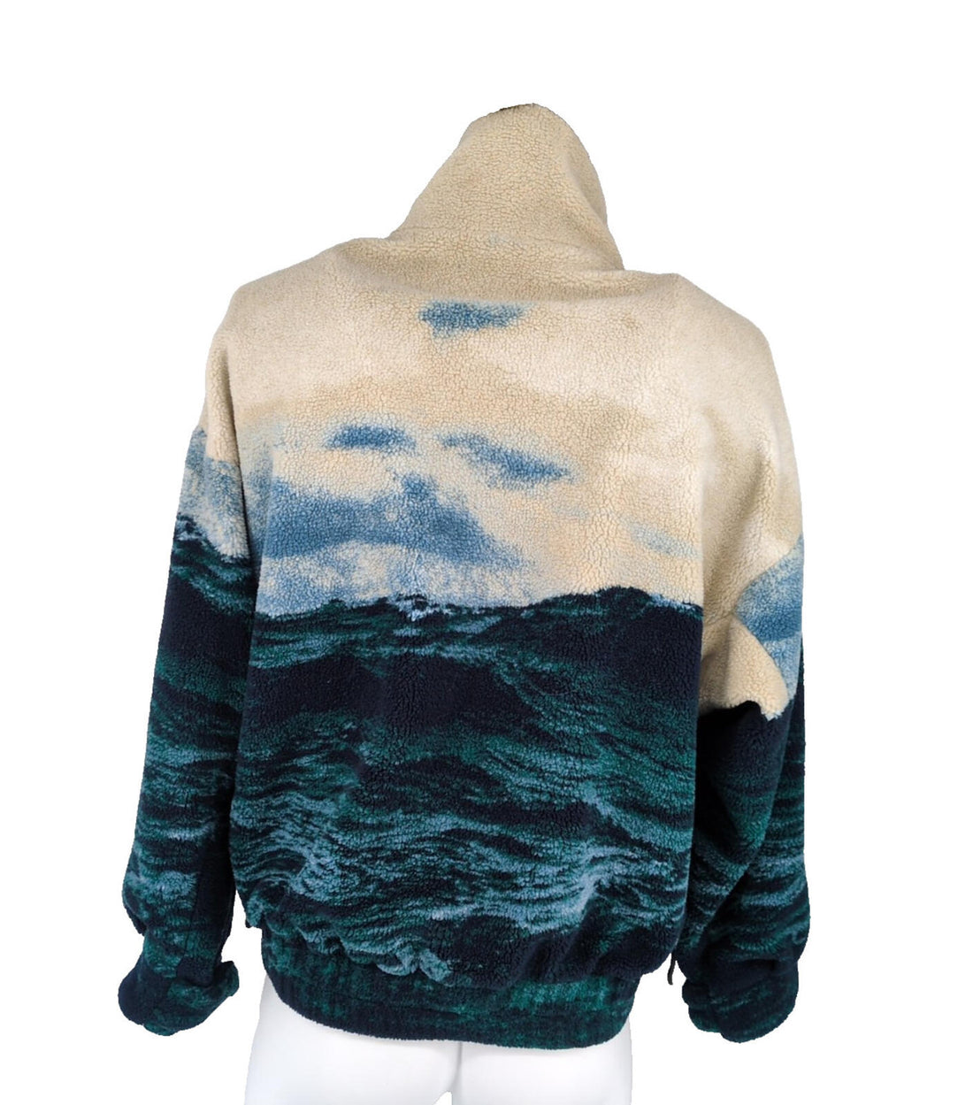Burberry Fleece Jacket IT 48 S Small Landscape Coat Bomber