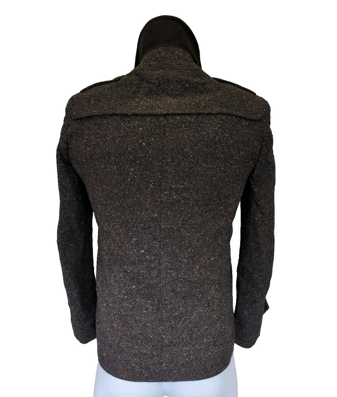 Burberry Double Breasted Coat XS IT 46 36" Chest Brown Virgin Wool