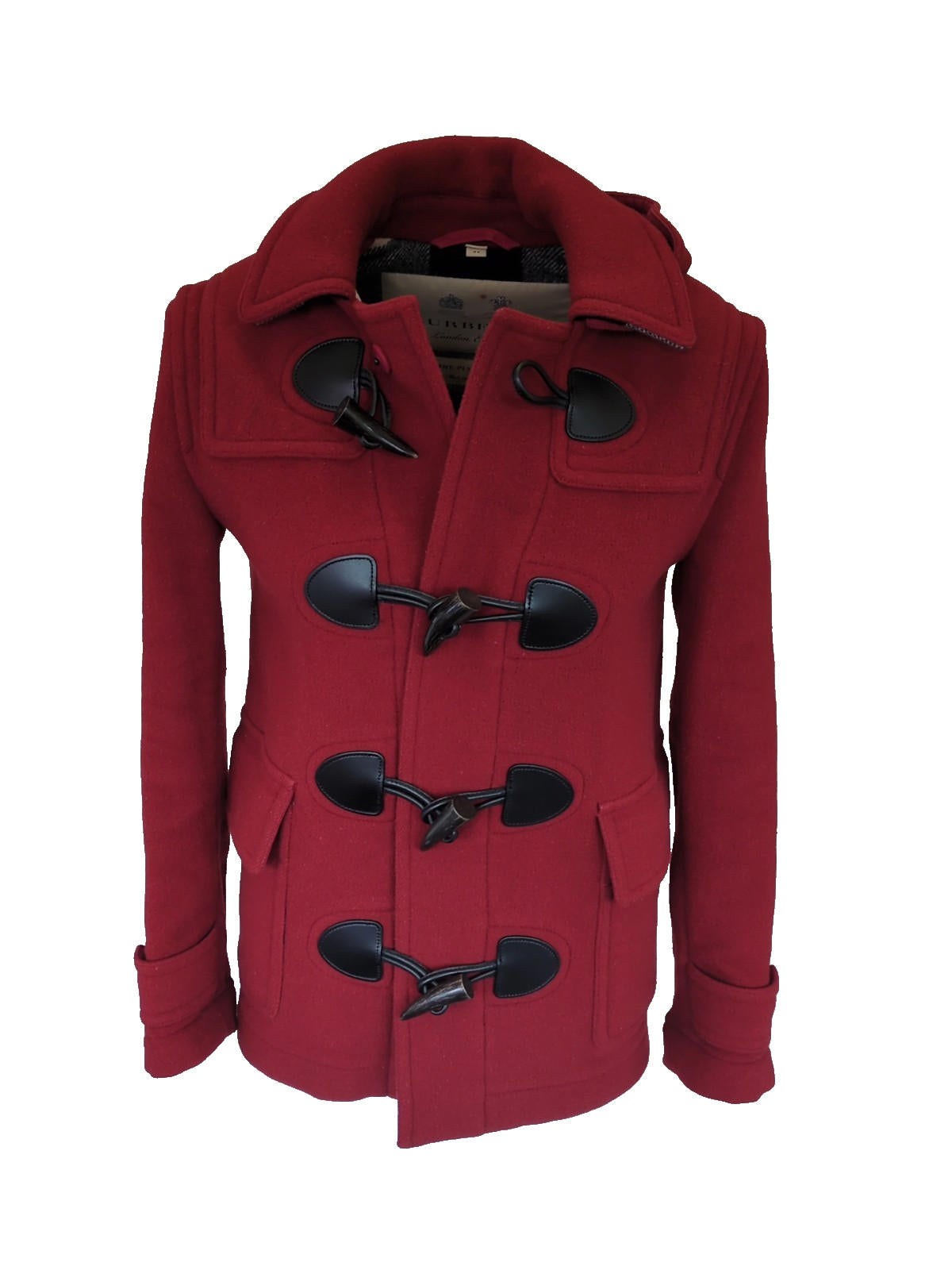 Burberry The Plymouth Mens Wool Duffle Coat IT 44 34" Chest XS XXS