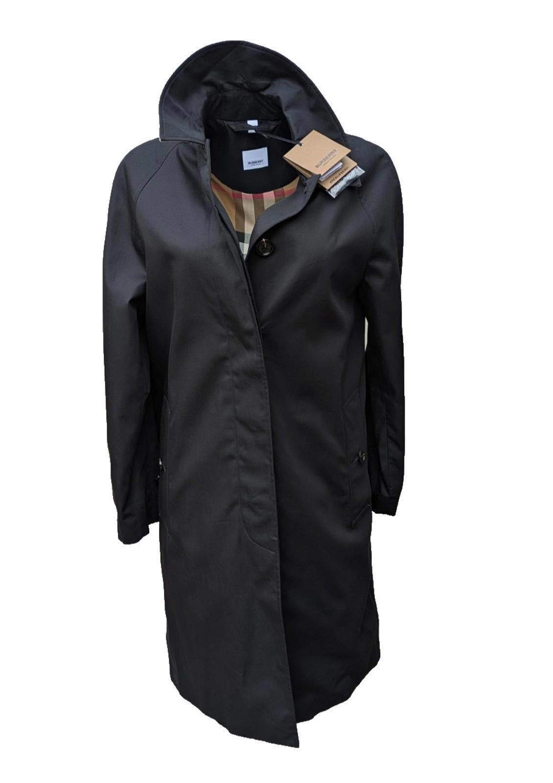 Burberry Car Coat UK 14 Clarebury Black US 12 IT 46 XS RRP £1490 New Trench