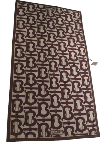 Burberry TB Monogram Jacquard Towel Beach Bath 178 x 95