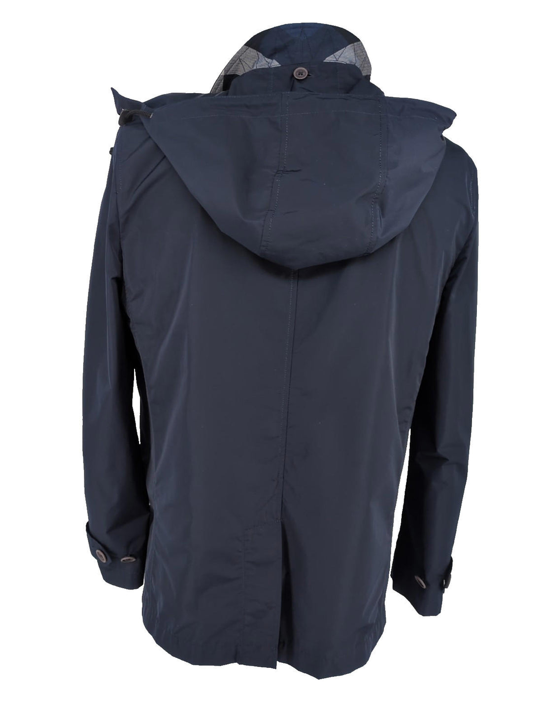 Burberry Jacket IT 54 XL Navy Coat Wool / Cashmere Lining Hooded