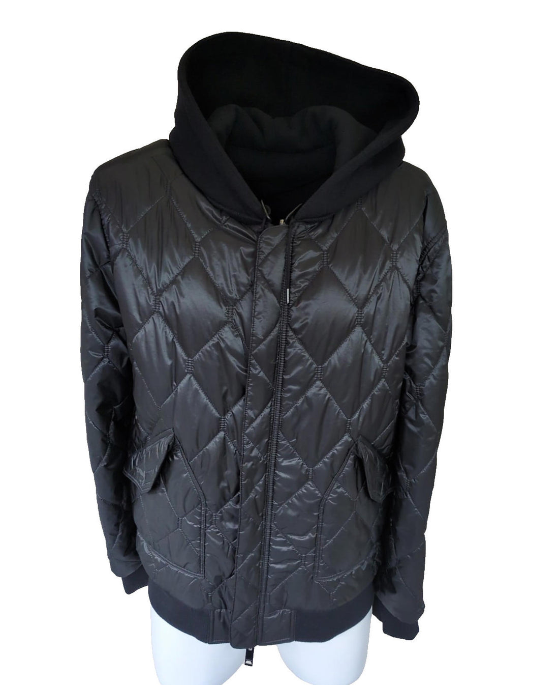 Burberry Quilted Reversible Jacket XXXL Coat Black Logo Hooded
