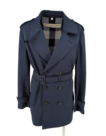Burberry Trench Coat XL IT 54 44" Chest Navy Lightweight Jacket