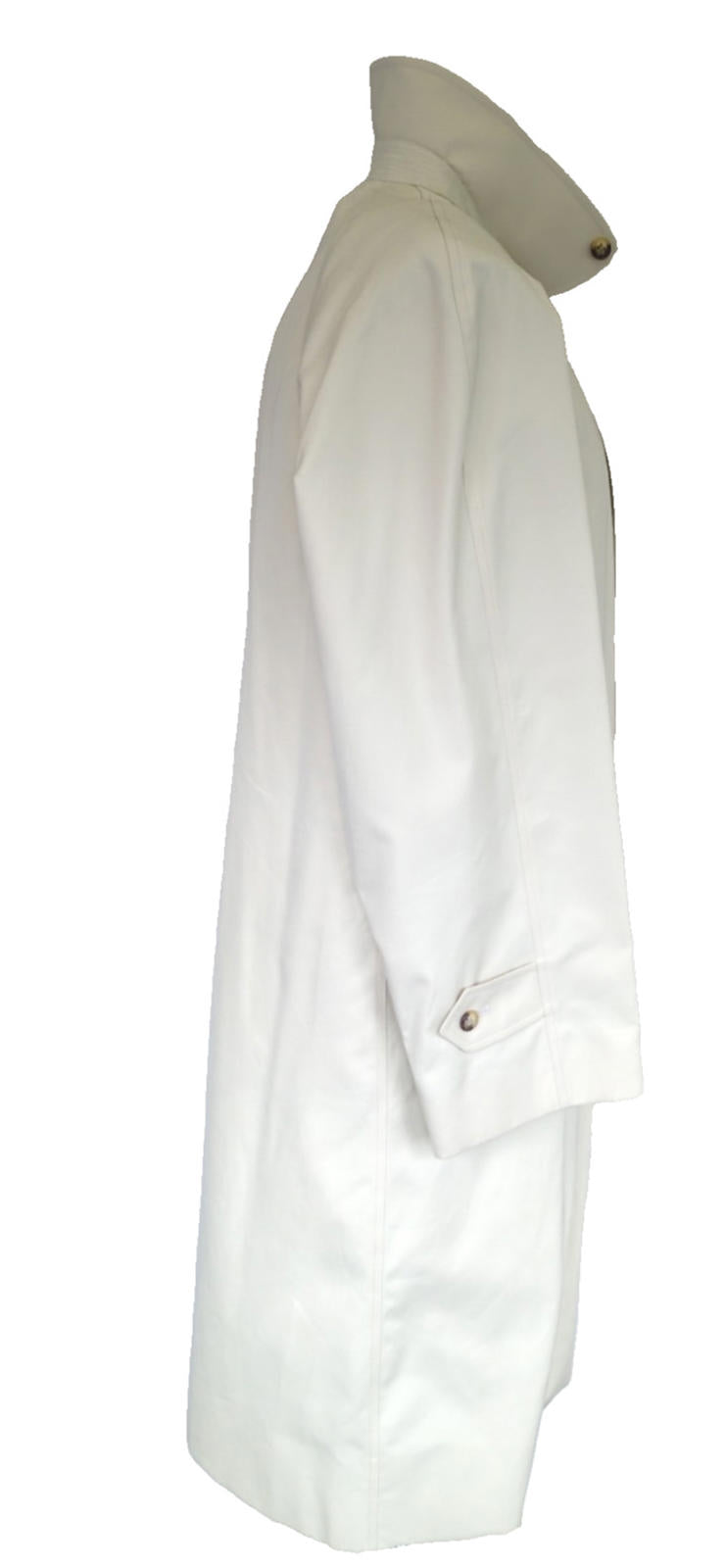 Burberry Stone Car Coat IT 52 42" L Large Wool Lining Vintage New Shearford