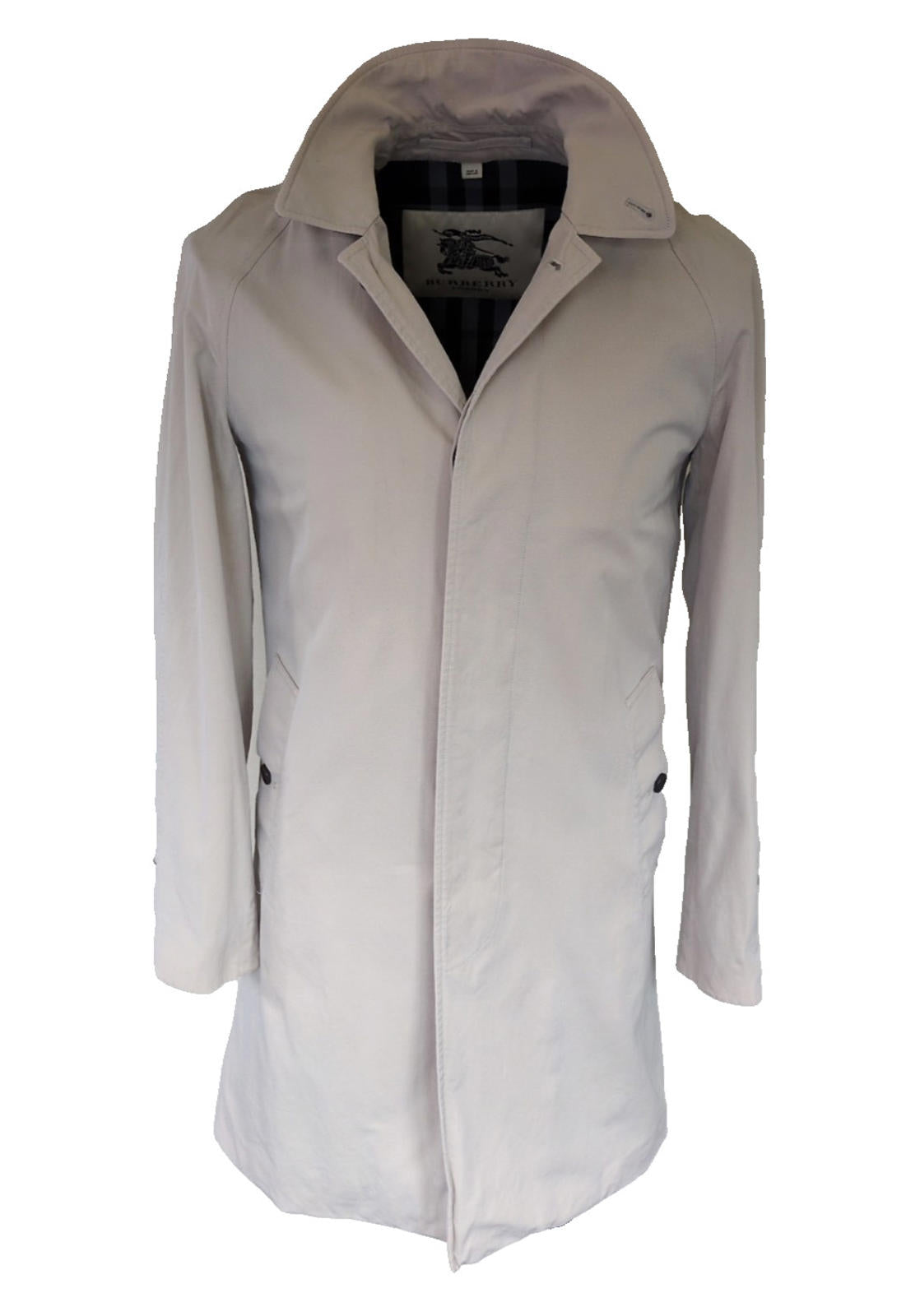 Burberry Car Coat XS Stone Cotton Jacket England IT 46 R UK 36" Chest XS