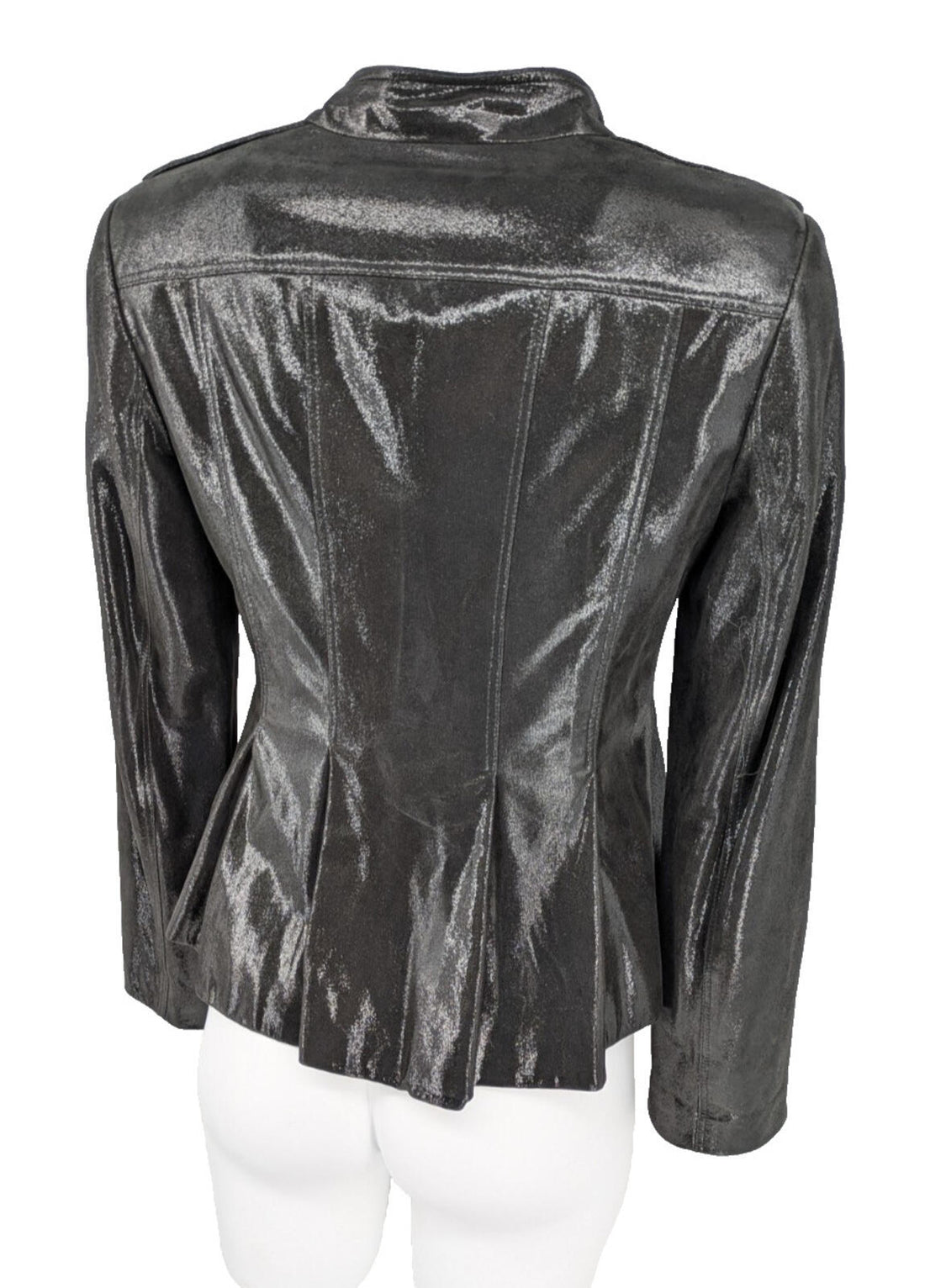 Burberry Leather Jacket Black UK 8 USA 6 IT 40 Lightweight Italian