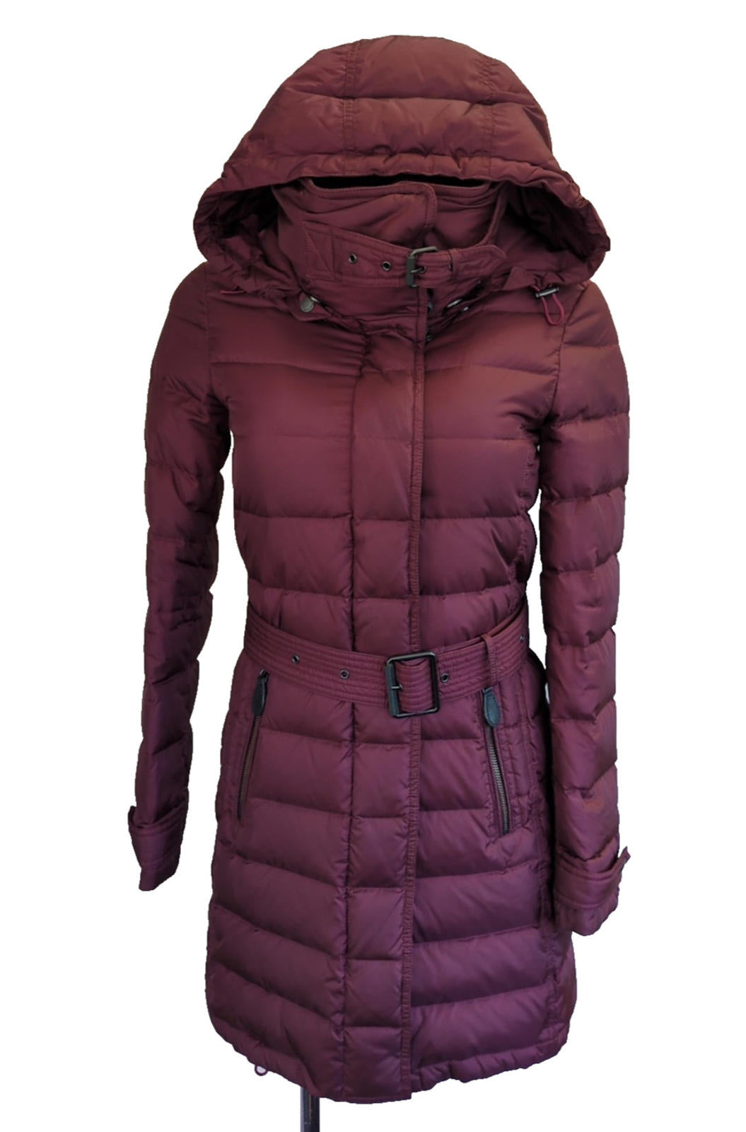 Burberry Puffer Jacket XS 6 UK 4 USA Coat Duck Down Hood