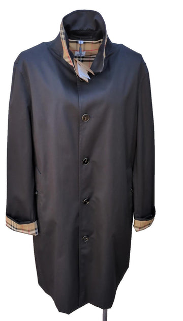 Burberry Car Coat Paddington IT 58 XL XXL Heritage Black Trench NWT Check