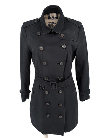 Burberry Trench Coat Sandringham UK 14 USA 12 IT 46 Heritage Mid Length Black L