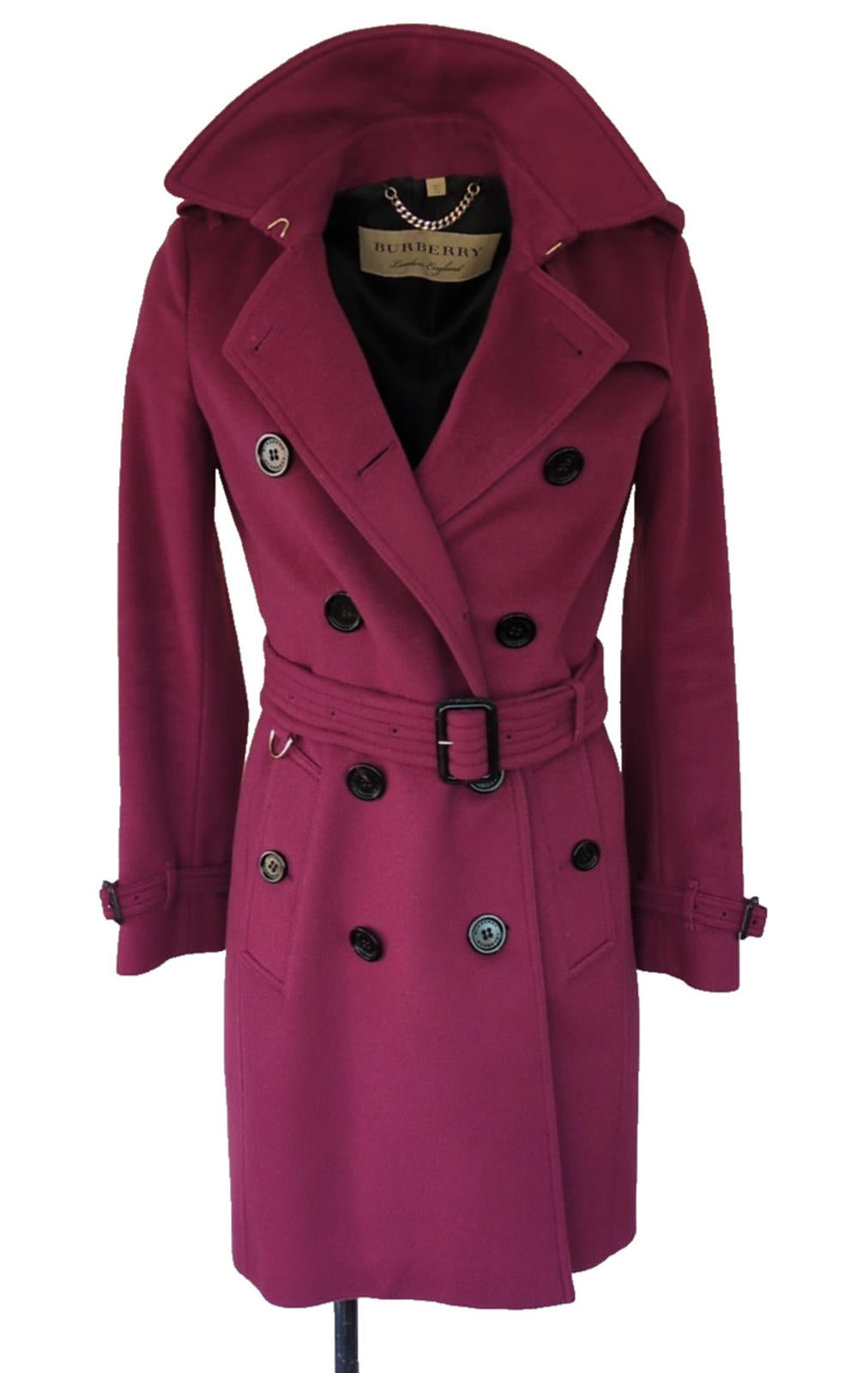 Burberry Trench Coat UK 4  Sandringham Wool & Cashmere USA 2 IT 36 XS