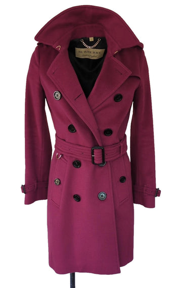 Burberry Trench Coat UK 4  Sandringham Wool & Cashmere USA 2 IT 36 XS