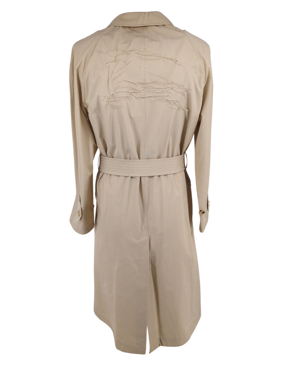 Burberry Car Coat IT 50 M EKD Cotton Blend Trench Logo Sand New 40" Chest