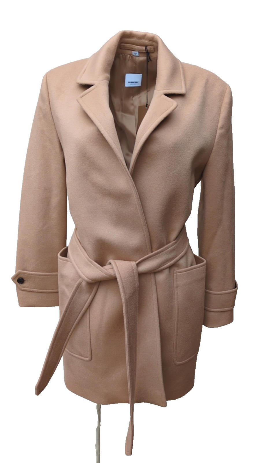 Burberry Wrap Coat UK 6 S Camel Wool & Cashmere Sherringham New Retail £1690