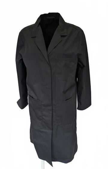 Burberry Jacket Medium M UK 10 12  Lab Coat Black Cotton Car