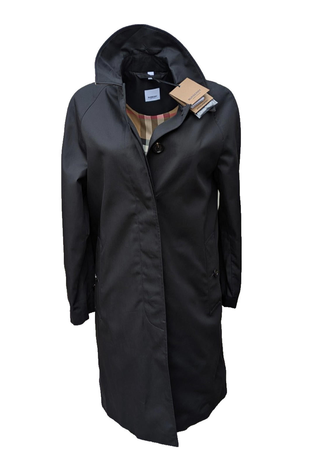 Burberry Car Coat UK 12 Clarebury Black US 10 IT 44 Medium RRP £1490 New Trench