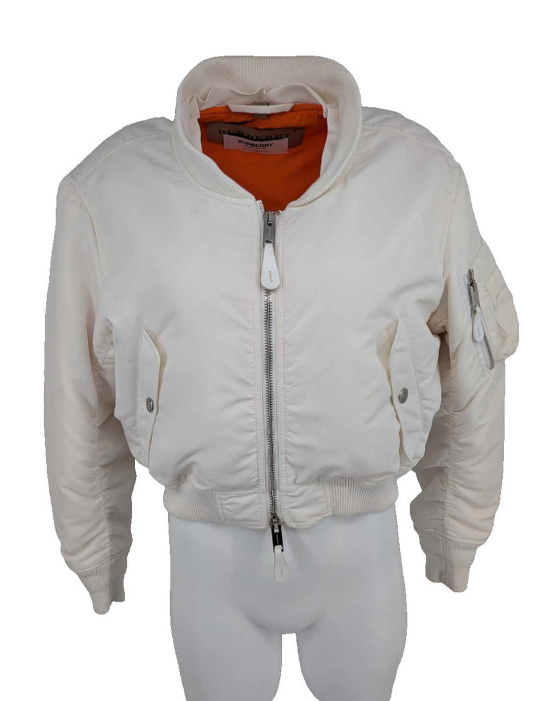 Burberry Bomber Jacket UK 8  White Runway LTD Ed USA 6 IT 40 S Italy