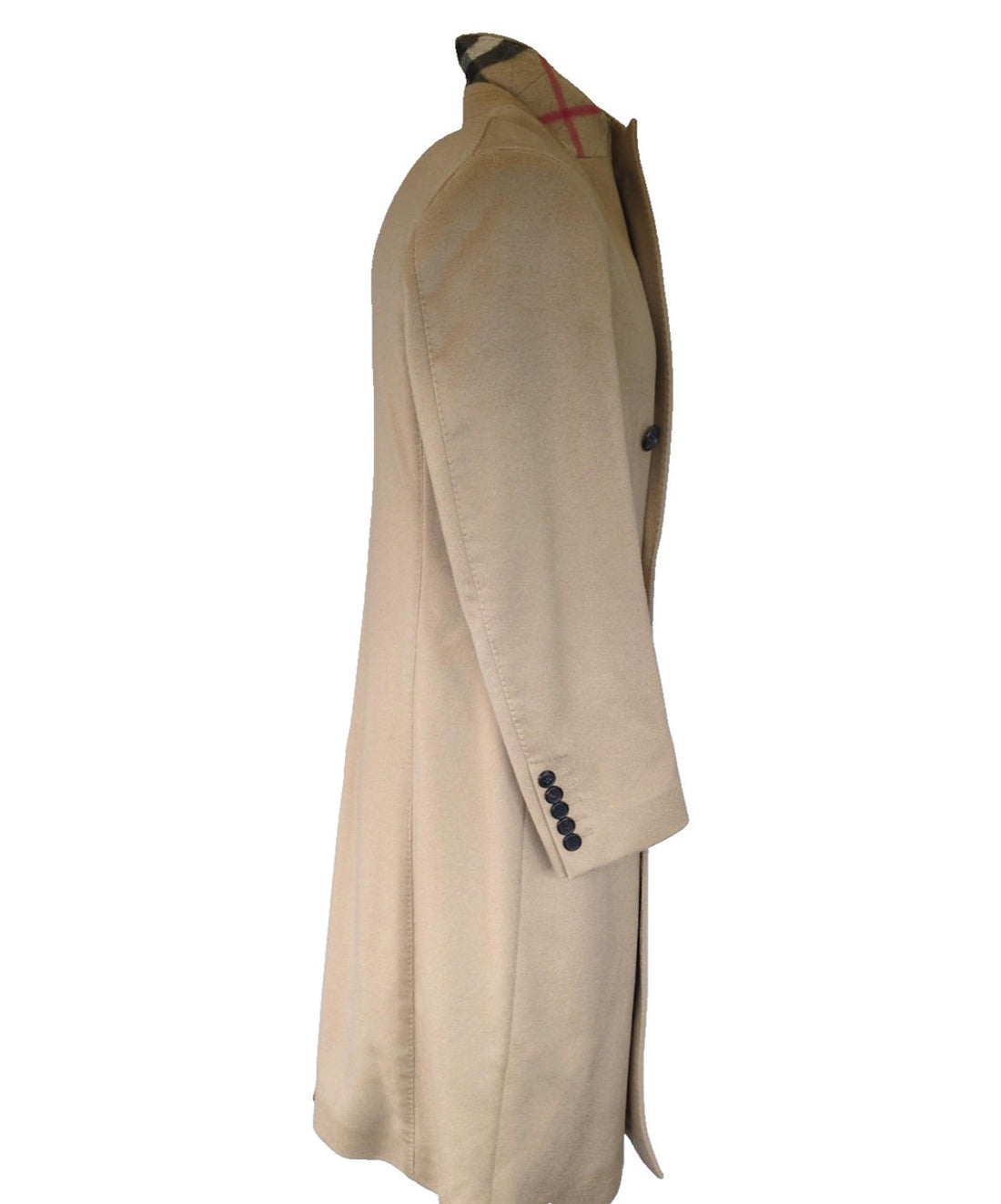 Burberry Overcoat M Medium IT 50 Virgin Wool & Cashmere Double Breasted Camel