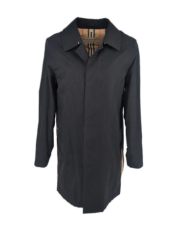 Burberry Car Coat Camden IT 50 UK 40" Chest Cotton Check Mens Black M LTD Ed
