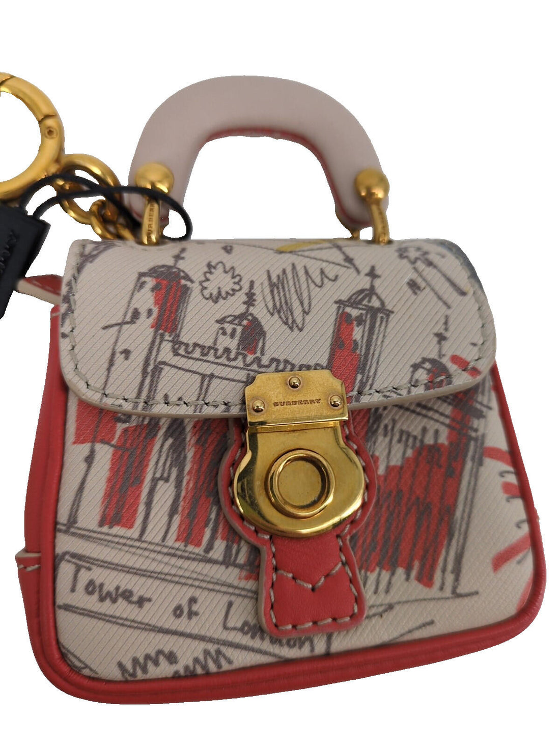 Burberry DK88 Micro Mini Bag Charm Purse Leather Tower of London detailing