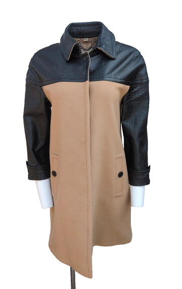 Burberry Coat UK 8 USA 6 IT 40 Honey Cashmere Wool Marstone Italy Runway Jacket