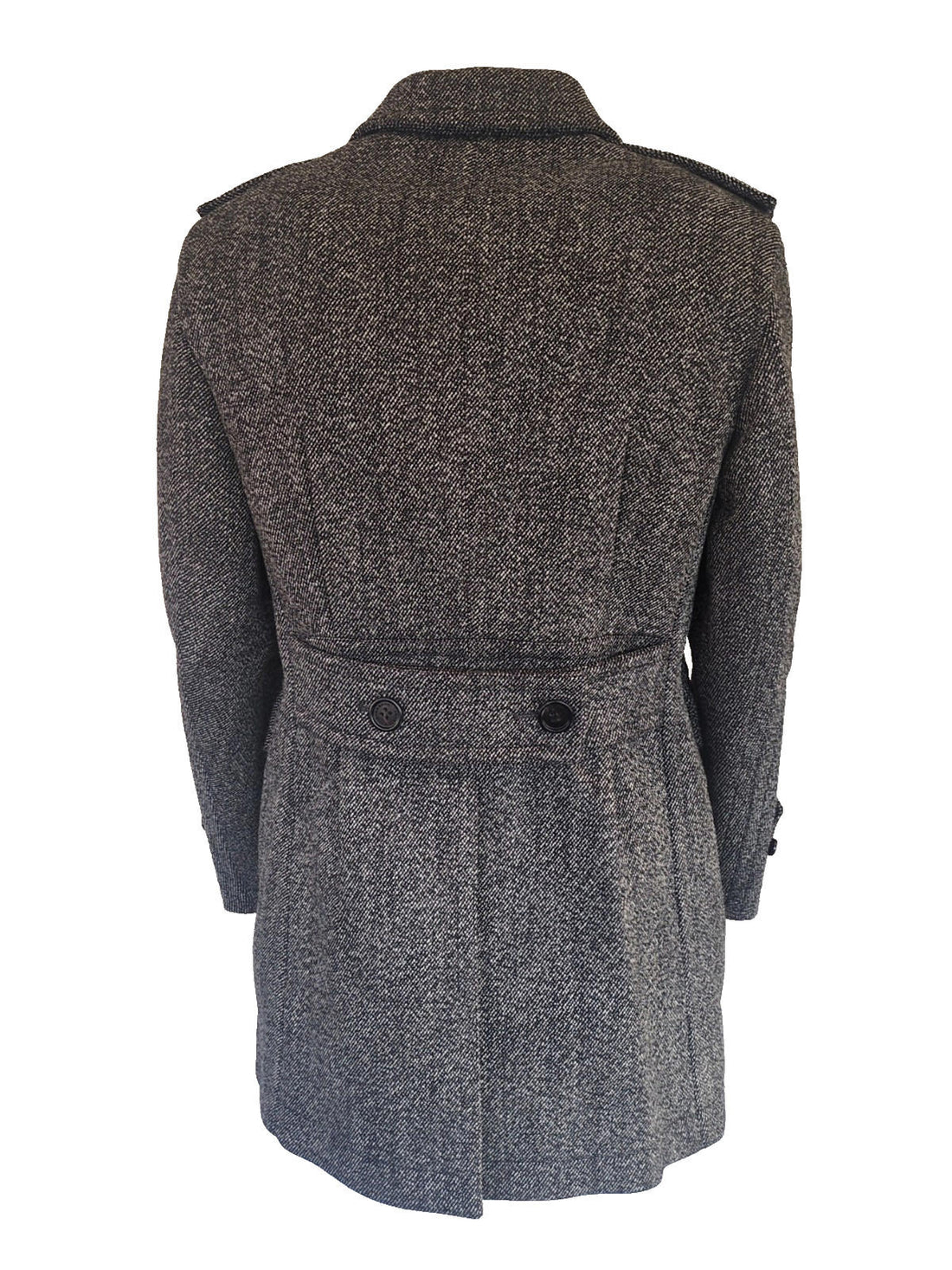 Burberry Overcoat IT 48 UK 38" Chest S Small Prorsum Runway Black White Wool