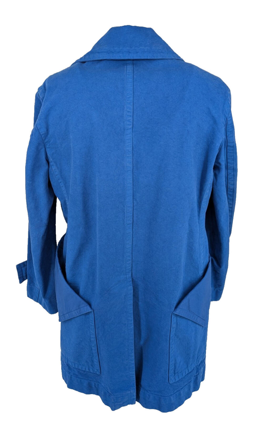 Burberry Jacket L Large IT 52 UK Runway Blue Thick Cotton Italy Trench Denim