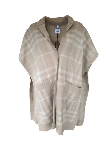 Burberry Cape Camel Wool & Cashmere Check Carly Cape BNWT