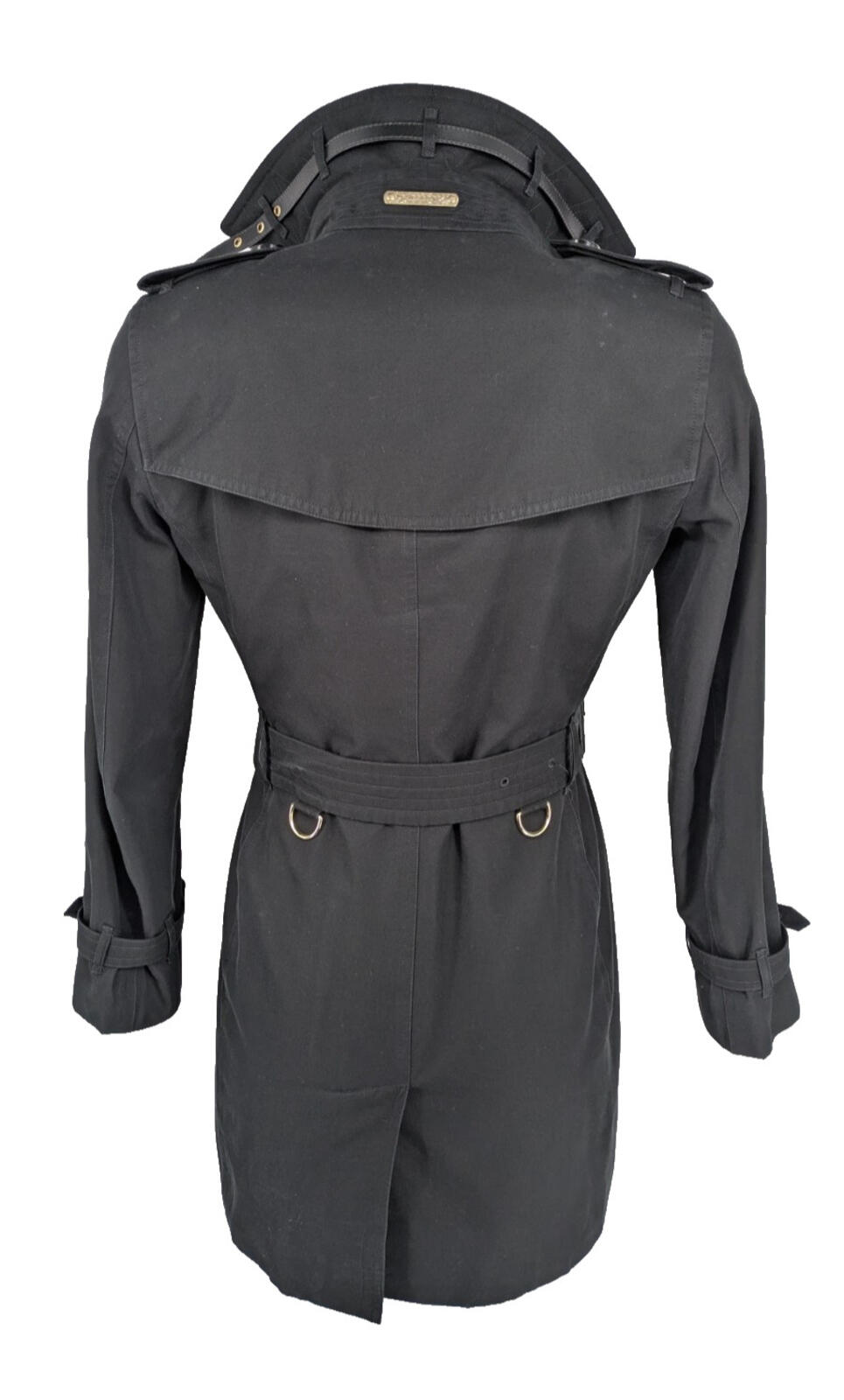 Burberry Trench Coat UK 6 Kensington Black + Warmer USA 4 IT 36 Heritage Short