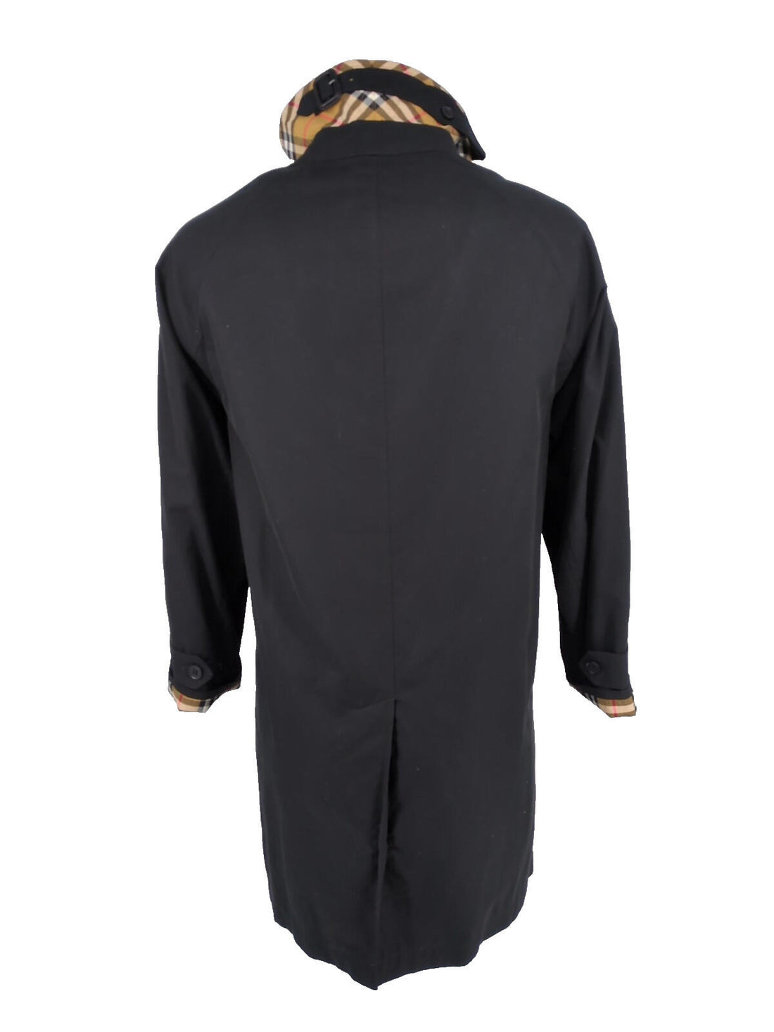 Burberry Car Coat Camden 2 UK XS XXS Cotton Check Black US 0 IT 36 Trench