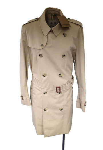Burberry Trench Coat Kensington Honey IT 60 XL XXL 50" Chest  Mid Length New NWT