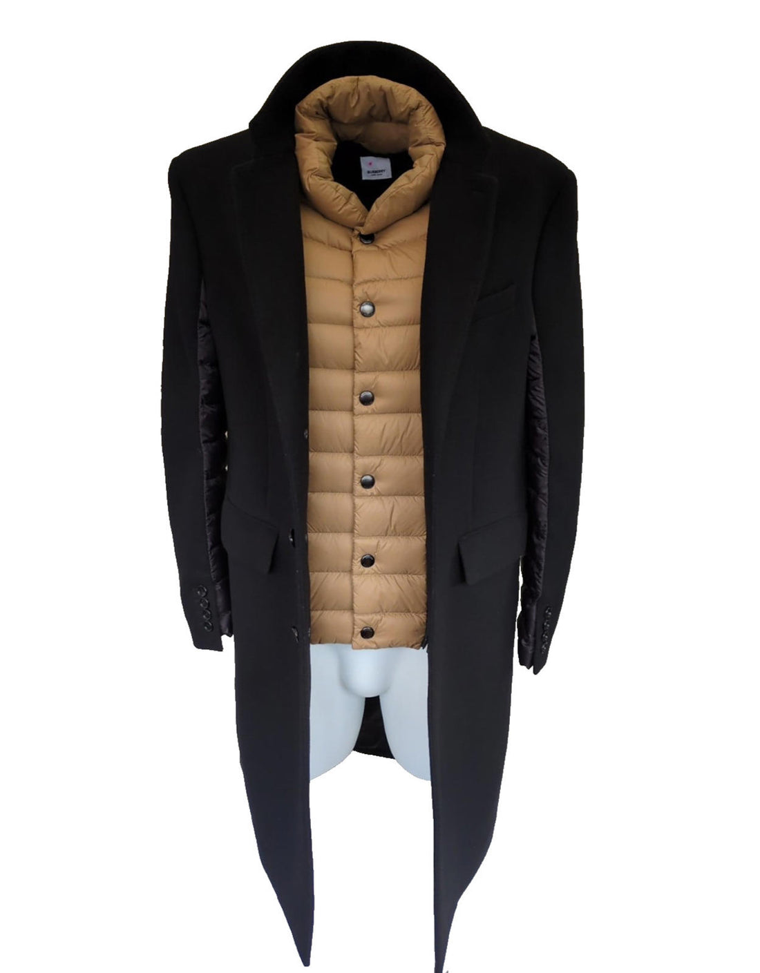 Burberry Overcoat IT 50 UK 40" Chest M Medium Black Goose Puffer Runway