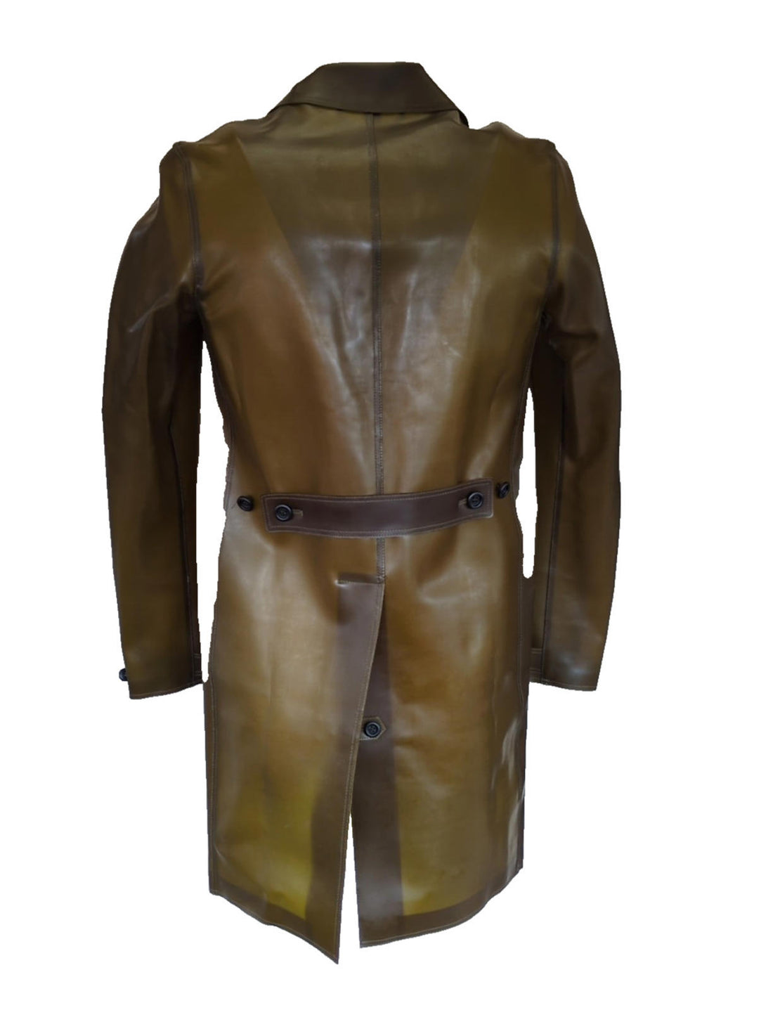 Burberry Waterproof Coat IT 46 XS Small Prorsum Runway PVC Brown Italian