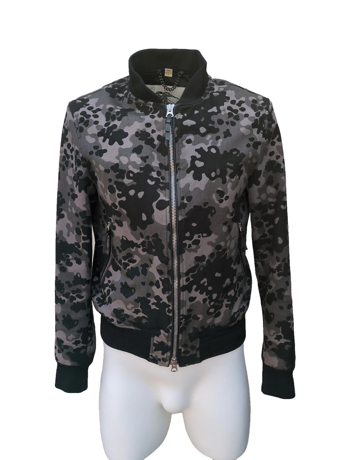 Burberry Jacket Medium IT 50 UK 40 Chest M Camouflage Harrington Varndale Leathe