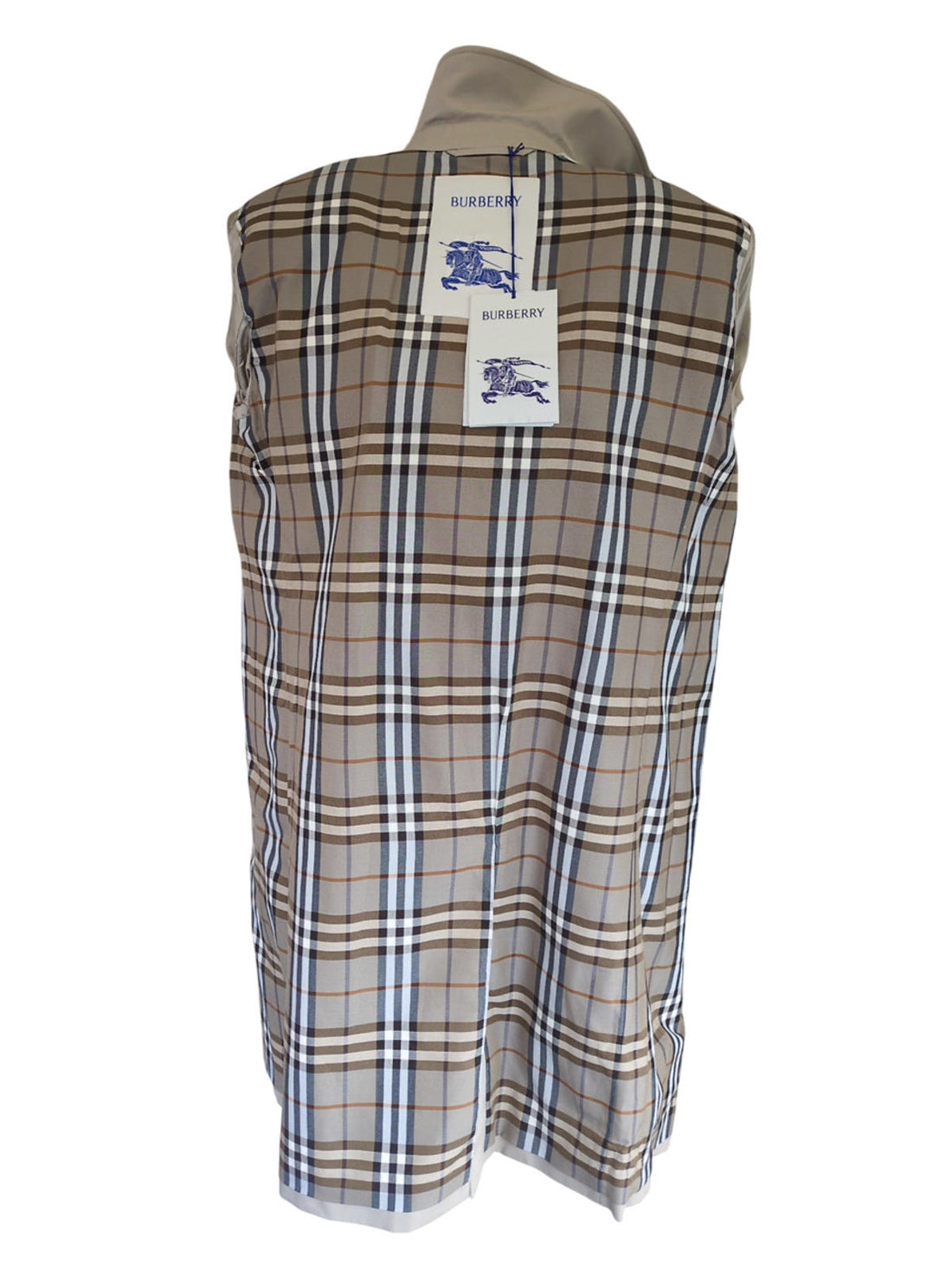 Burberry Stone Car Coat IT 48 38" S Small New 2025 Beige Heron BNWT England