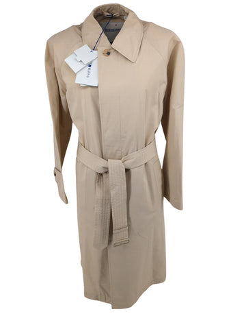 Burberry Trench Coat IT 50 M EKD Cotton Blend Trench Logo Sand New 40" Chest Car