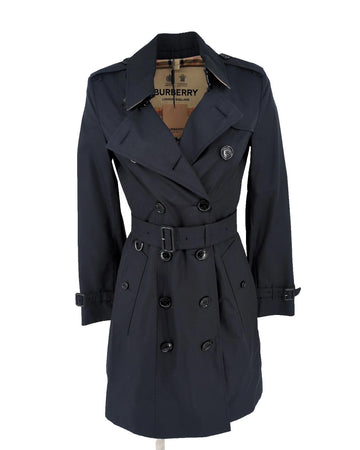 Burberry Trench Coat Chelsea UK 6 USA 4 IT 38 Heritage Mid Length Midnight Navy