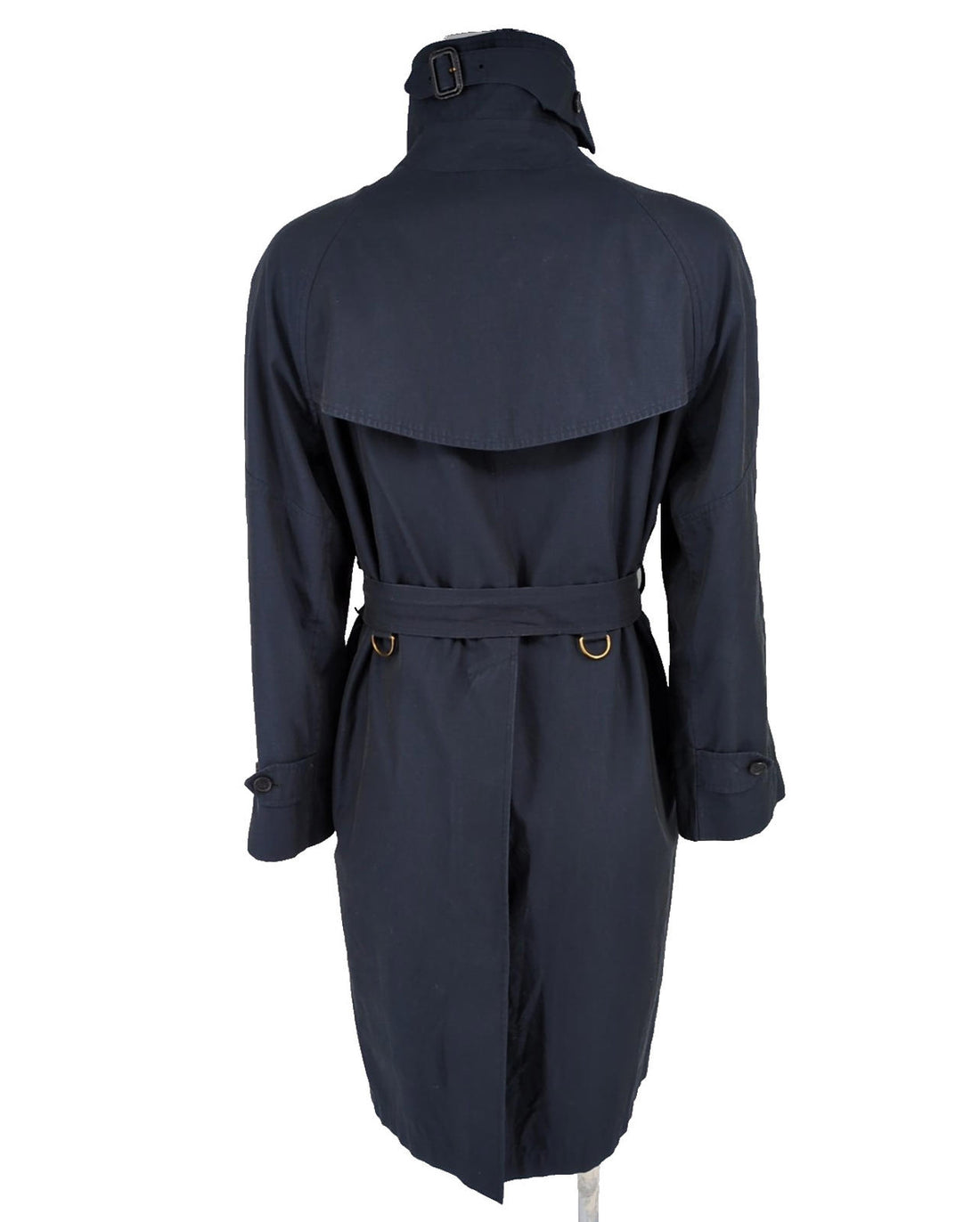 Burberry Trench Coat UK 6 USA 4 IT 38 Mid Length Midnight Navy S Tartan Oversize