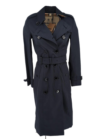Burberry Trench Coat Chelsea UK 4 USA 2 IT 36 Heritage Long Length Midnight Navy