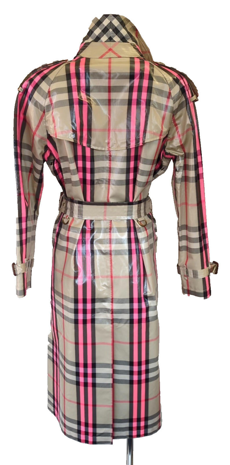 Burberry Trench Coat UK 10 USA 8 IT 42 Eastheath Nova Check New Pink Waterproof
