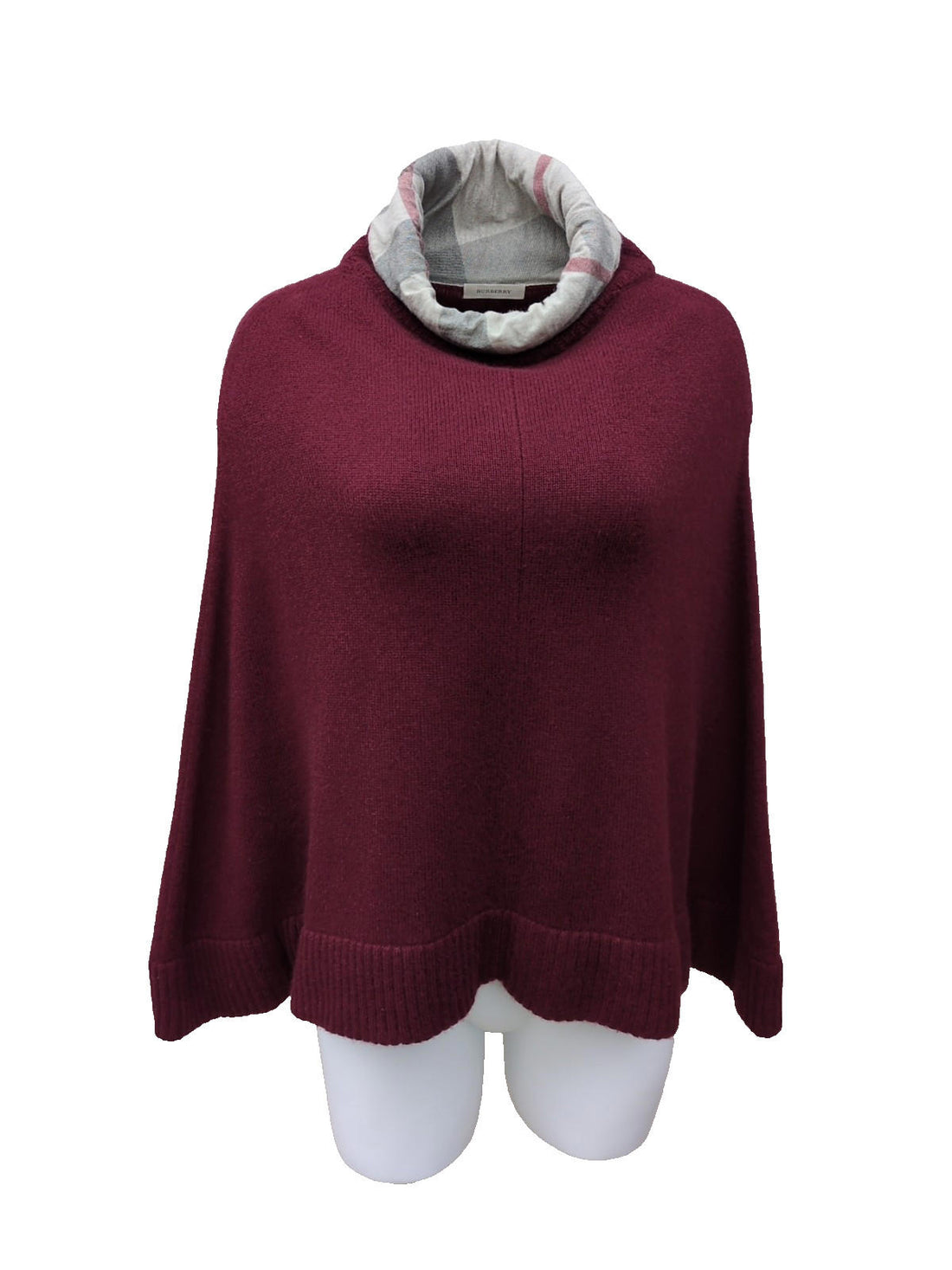 Burberry Womens 100% Cashmere One Size Cape Jumper S M 4 6 8 10