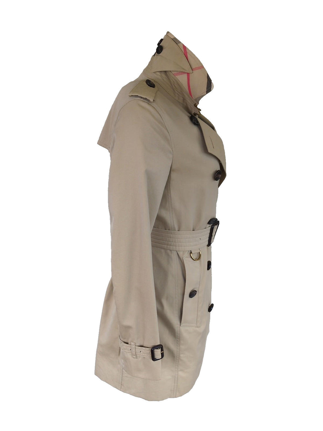 Burberry Trench Coat Kensington Honey UK 6 Mid Length US 4 IT 38